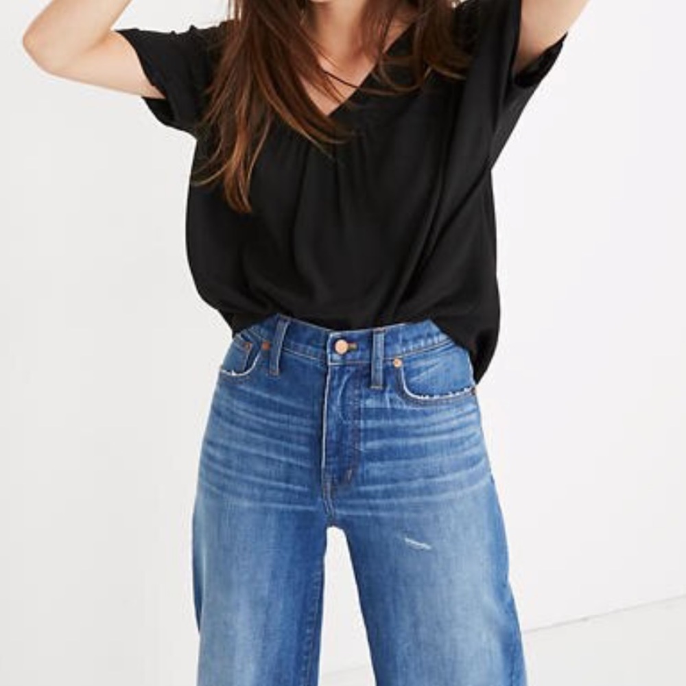 Madewell Rhyme Top in Black - S
